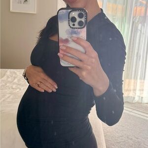 Abercrombie & Fitch Black Maternity Long Sleeve Top